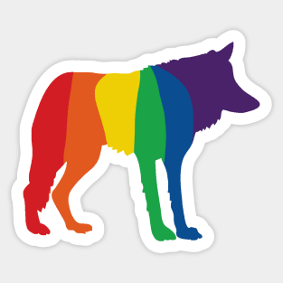 Rainbow Wolf Sticker